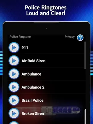 Police Ringtones android App screenshot 0