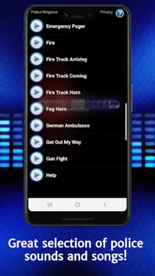 Police Ringtones android App screenshot 3