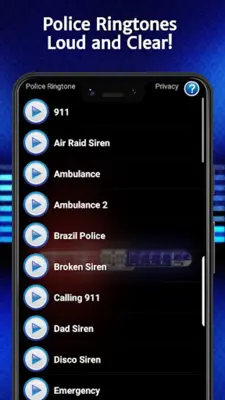 Police Ringtones android App screenshot 6